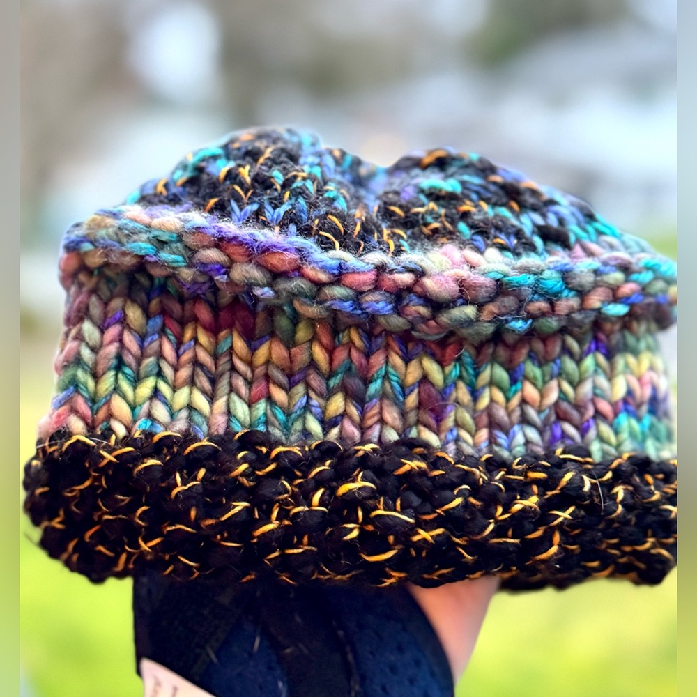 Multicolor Knit Kids Beanie